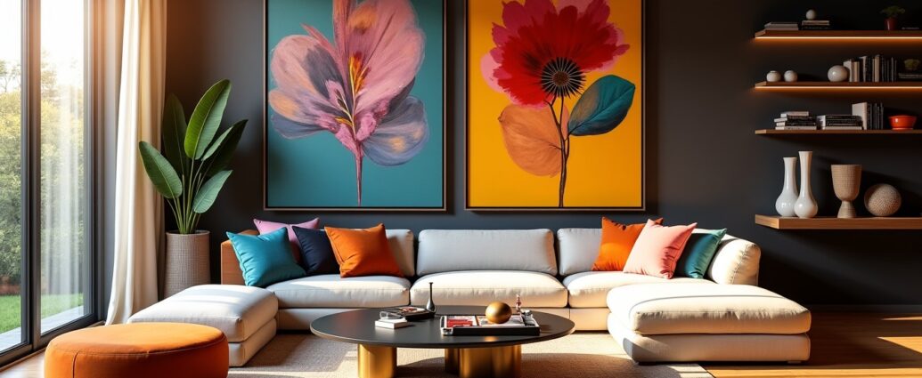 L'influence des tableaux abstraits colorés sur la décoration contemporaine : un monde de nuances et d'émotions
