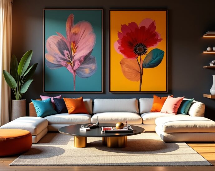 L'influence des tableaux abstraits colorés sur la décoration contemporaine : un monde de nuances et d'émotions